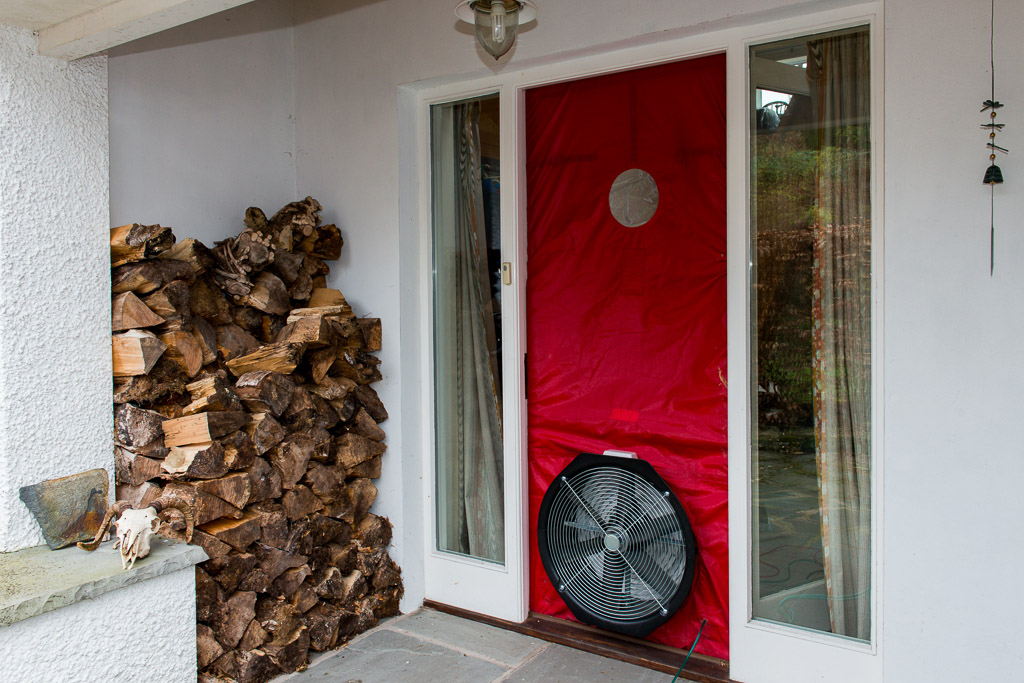 Green Footsteps air tightness test on an existing dwelling