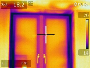 Green FootstepsSelf-build door thermal image
